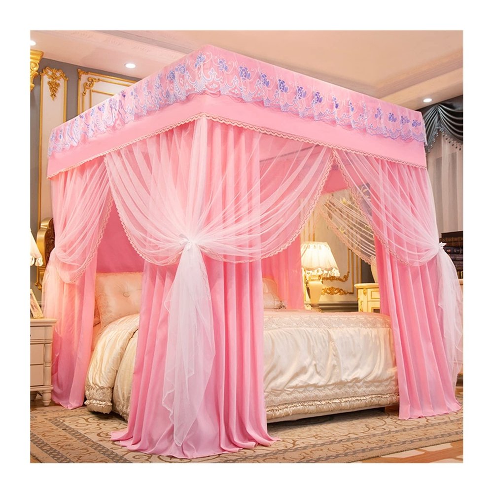 Bed Canopy with Mosquito Net, Princess Style, for Girls’ Rooms (150 x 200 x 200 cm)
