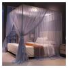 Mosquito Net Bed Canopy, Retractable U-Shaped Floor-Standing, Three-Opening, with Sturdy Stainless Steel Frame view 1