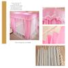 Bed Canopy with 4 Corner Posts, Mosquito Nets, and Summer-Fall-Winter Bed Curtains for Single and Double Beds, Girls’ Bedroom Decor (Green, 150 x 200 x 200 cm; Red, 150 x 200 x 20/Ro) view 2