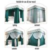 Bed Canopy with 4 Corner Posts, Mosquito Nets, and Summer-Fall-Winter Bed Curtains for Single and Double Beds, Girls’ Bedroom Decor (Green, 150 x 200 x 200 cm; Red, 150 x 200 x 20/Ro) view 4