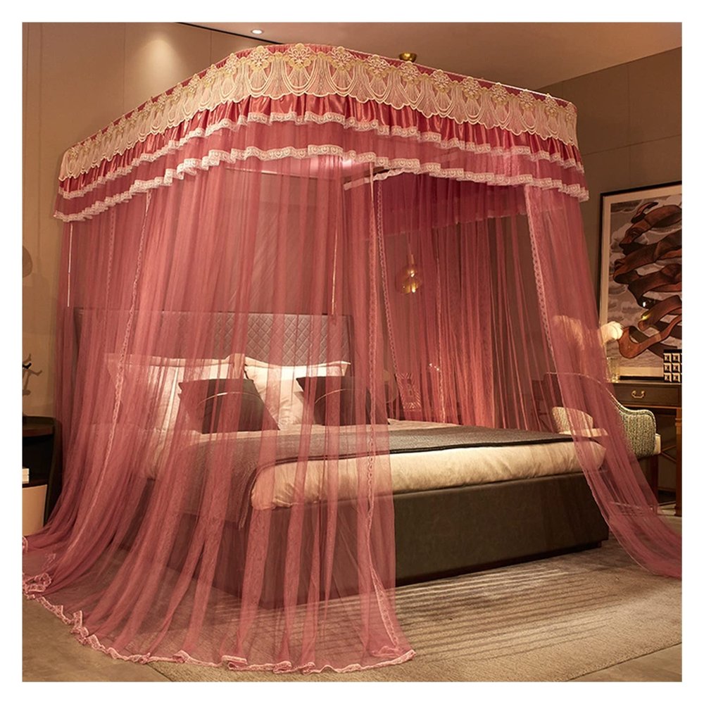Girls' Bed Canopy Mosquito Net, Princess Style, Lace Curtain