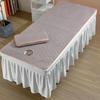 LDLCYCN Cooling Massage Table Cover with Elastic Bands, Face Hole, Rattan Jacquard, Style B, 180 x 60 cm view 1