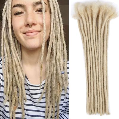 Huarisi #613 Blonde Human Hair Dreadlock Extensions, 20 Strands, 12 in