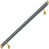 Indoor Stair Handrail, Transparent Acrylic, 1–6 m, Non-Slip, Black, Complete Set (Color: Gold, Size: 350 cm/11.5 ft) view 1
