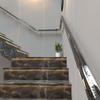 Indoor Stair Handrail, Transparent Acrylic, 1–6 m, Non-Slip, Black, Complete Set (Color: Gold, Size: 350 cm/11.5 ft) view 3