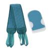 2 Blue Shower Gloves with Plant Fiber and Sponge view 1