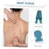 2 Blue Shower Gloves with Plant Fiber and Sponge view 2