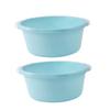 WOONEKY 2-Piece Large Plastic Wash Basins, Nordic Blue view 1