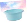 WOONEKY 2-Piece Large Plastic Wash Basins, Nordic Blue view 3