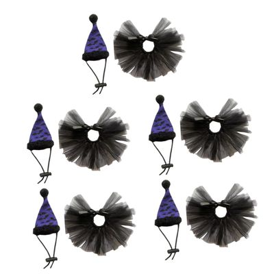 Milisten 5-Piece Lizard Costume Set with Tutu Skirts and Hats for Small Pets