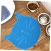 Blue PVC Cat-Shaped Non-Slip Feeding Mat view 4