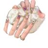 XWQPLH Temperament Manicure, Pink Diamond, Pure Spice Girl Kaze Jun, Handmade Nude-Style Manicure (XS) view 1