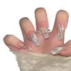 XWQPLH Lively, Cute and Cool Milky White Butterfly Gradient Artificial Nails (S) view 1