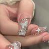 XWQPLH Lively, Cute and Cool Milky White Butterfly Gradient Artificial Nails (S) view 2
