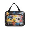 Linnyio Cute Doodle Cats Hanging Travel Toiletry and Makeup Bag view 1