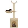 Homgoday Beige Cat Tree with Sisal Scratching Post, 105 cm view 2