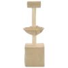 Homgoday Beige Cat Tree with Sisal Scratching Post, 105 cm view 3