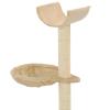 Homgoday Beige Cat Tree with Sisal Scratching Post, 105 cm view 4