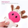 BESPORTBLE 2-Piece Plush Cow Dog Toys, Chew Toys, White Polyester view 4