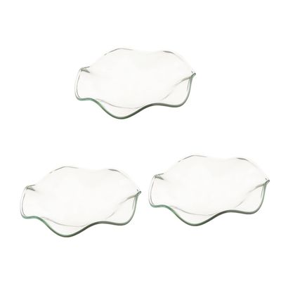 Healvian 3-Piece Replacement Glass Warmer Dishes for Wax Melts and Essential Oils, Heat-Resistant, Easy to Clean