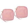 minkissy 2-Piece Decorative Period Pouch Set, PU Portable Waterproof Storage Bags for Women, Compact Multifunctional Zipper Cosmetic Bags view 1