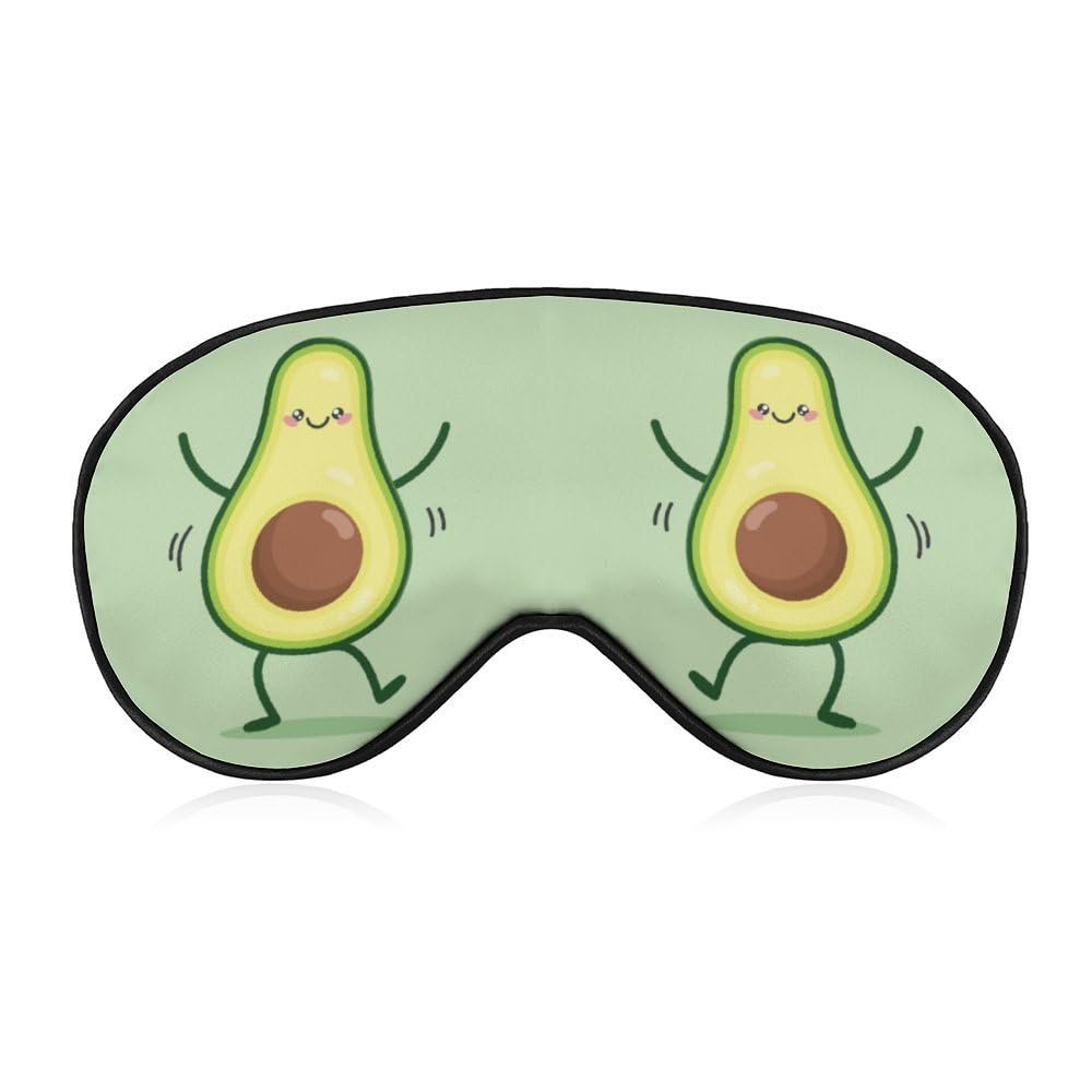 Cute Cartoon Avocado Sleep Mask with Adjustable Strap