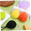 MOLUCKFU 5-Pack Bath Sponges with Exfoliating Function, Quick-Drying Material, and Hanging Loops, Random Colors view 2