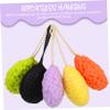 MOLUCKFU 5-Pack Bath Sponges with Exfoliating Function, Quick-Drying Material, and Hanging Loops, Random Colors view 3