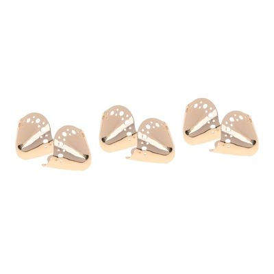 PACKOVE 3 Pairs Shoe Toe Caps, Gold Metal Protective Covers for High Heels