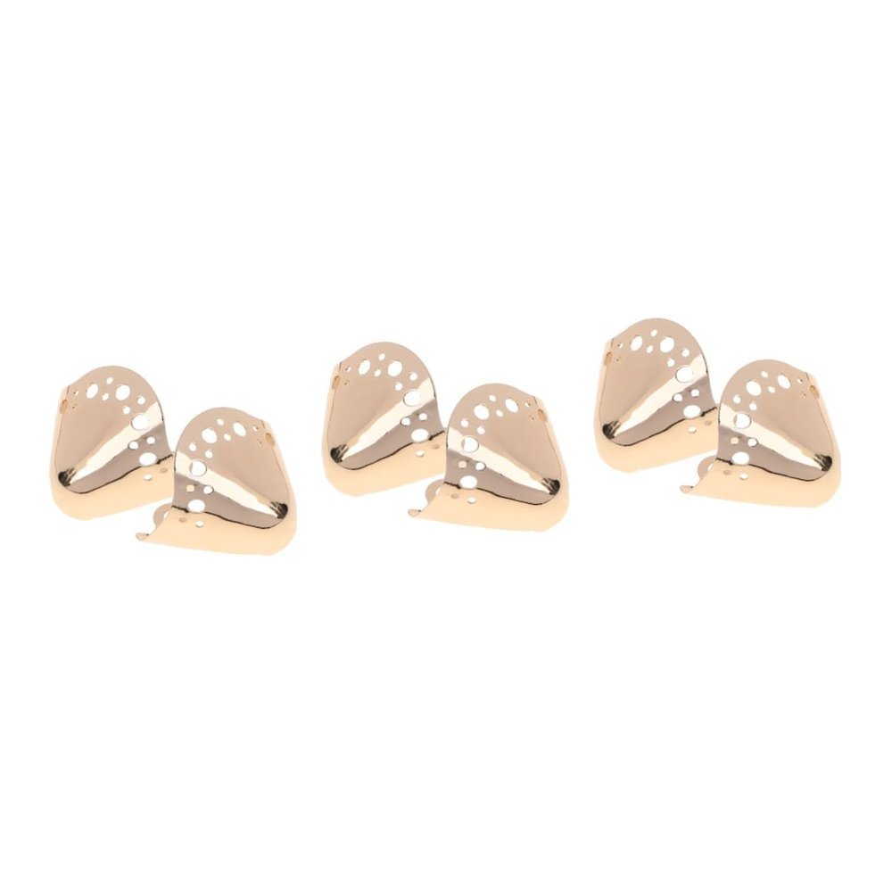 PACKOVE 3 Pairs Shoe Toe Caps, Gold Metal Protective Covers for High Heels