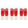 LUNCHS 3 Pairs Cleaning Gloves, Two-Tone Rubber, Red, M view 1