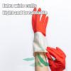 LUNCHS 3 Pairs Cleaning Gloves, Two-Tone Rubber, Red, M view 2