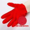 LUNCHS 3 Pairs Cleaning Gloves, Two-Tone Rubber, Red, M view 3