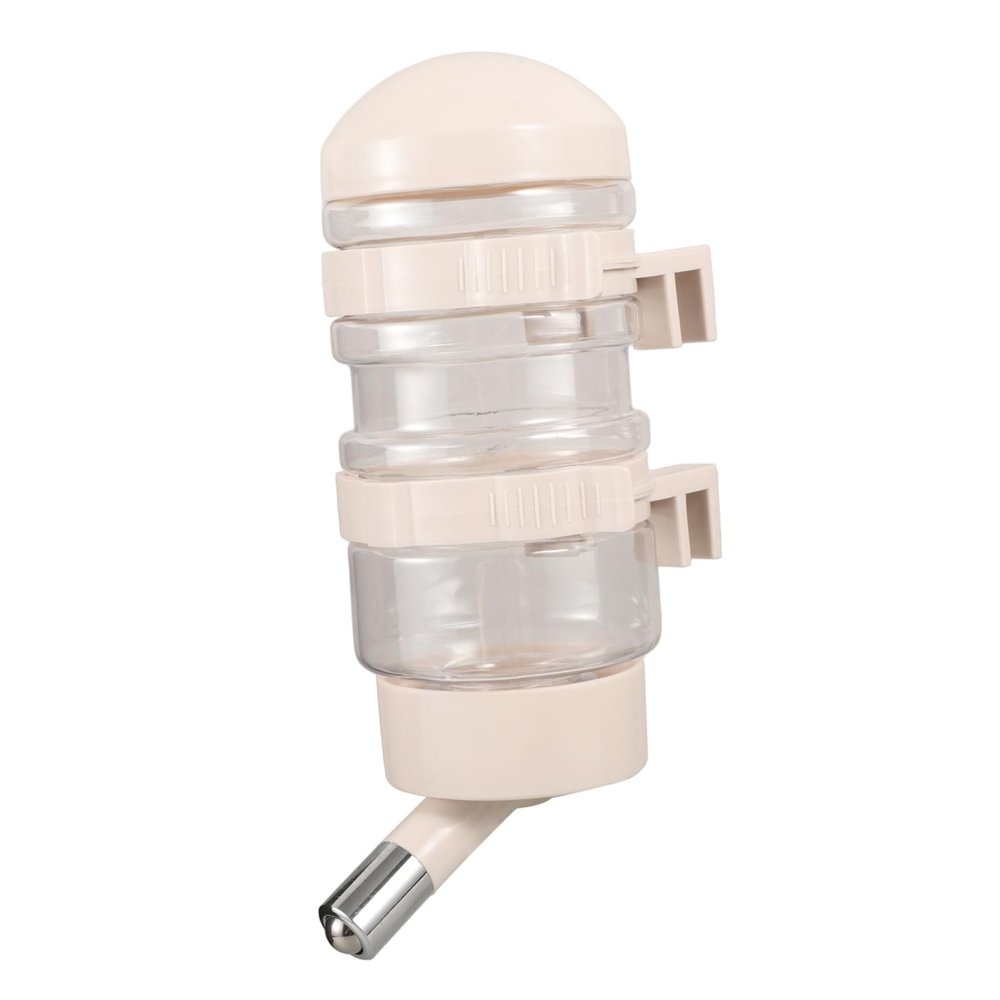 Hohopeti 400 mL Hanging Water Dispenser for Pet Cages, PP and Stainless Steel, Keeps Water Clean, for Cats and Kittens