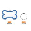 QUARKZMAN Pet ID Tags, Bone Shape, 60 x 40 mm, Metal, Double-Sided Engravable, Blank, Blue view 4