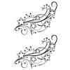 3-Piece Herbal Star Grass Tattoo Stickers, Matte, Semi-Permanent, Non-Reflective view 1