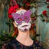 Sequin Butterfly Masquerade Face Covering for Women and Girls view 2