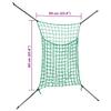 vidaXL 2-Piece Foldable Rectangular Hay Nets for Horses and Ponies, Green view 2