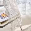 KnSam 2-Piece White Tulle Curtain Set, Voile Curtains with Embroidered Lace, 102 x 138 cm Each view 3