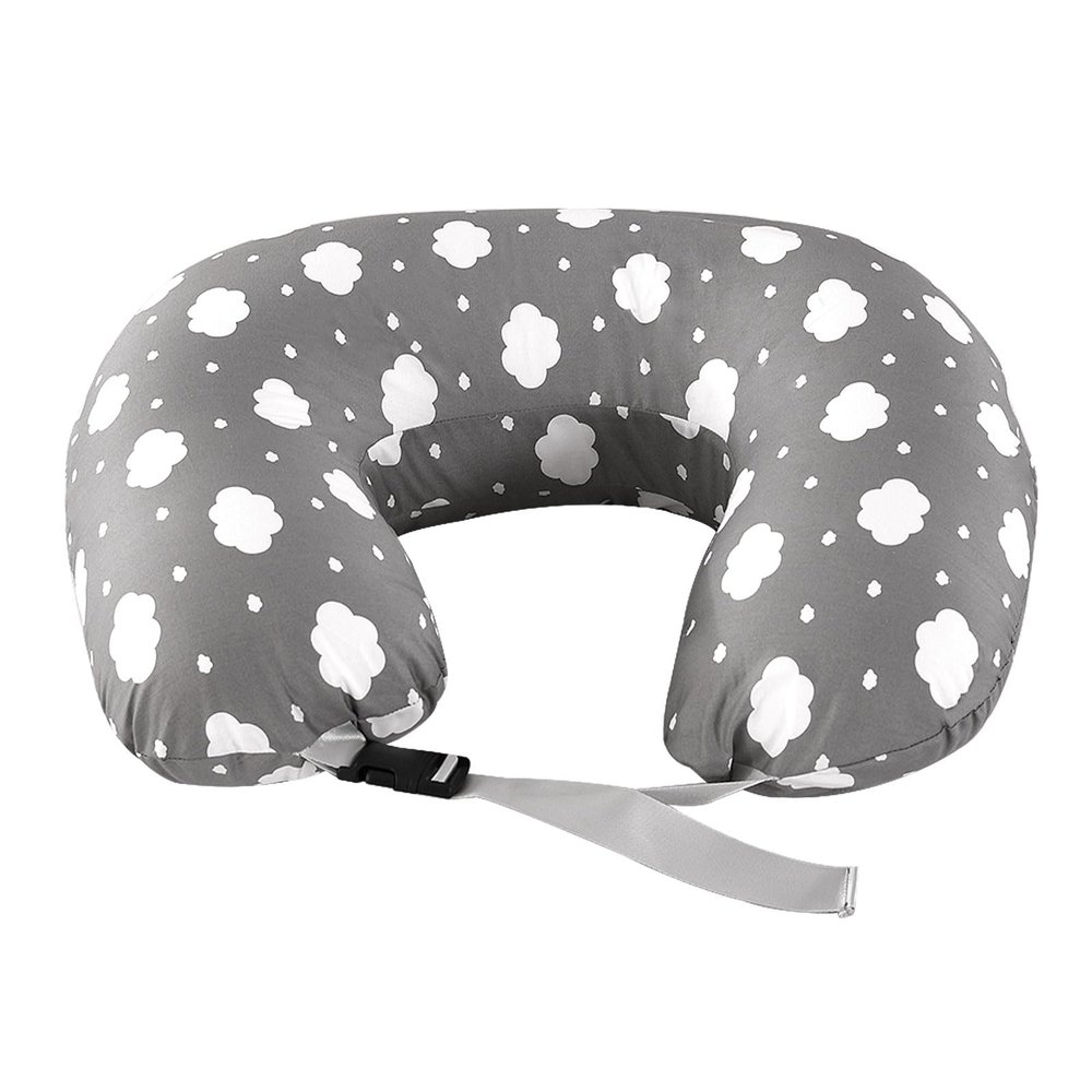 Nursing Pillow for Breastfeeding, Ergonomic Support Pillow for Pregnancy, Mother and Baby, Extra-Large with Adjustable Waist Belt and Removable Cotton Cover (Plus-Size Gray)