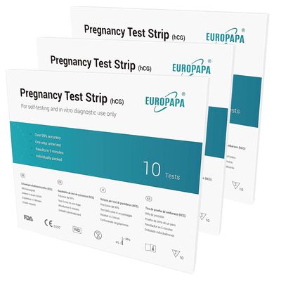 EUROPAPA Healthcare 30-Pack Ultra-Sensitive Early Pregnancy Tests