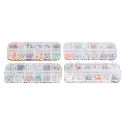 Halloween Nail Art Decorations, 4 Boxes
