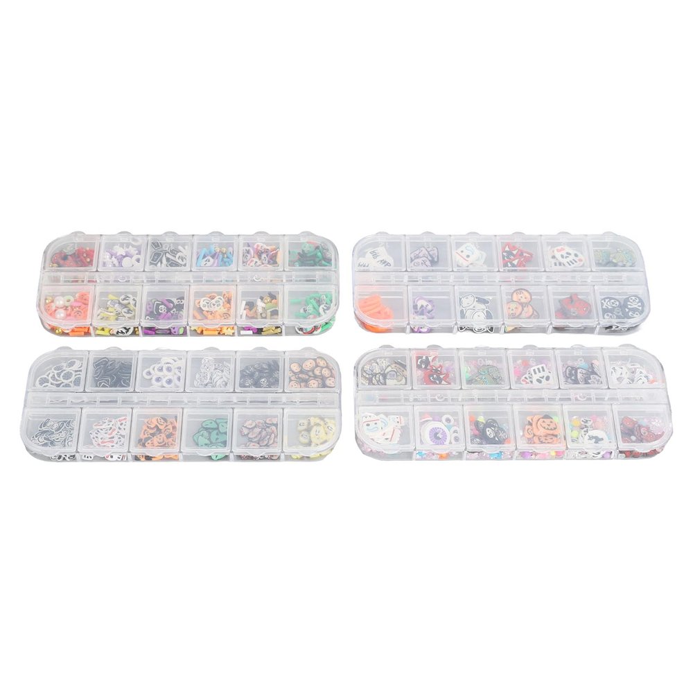 Halloween Nail Art Decorations, 4 Boxes