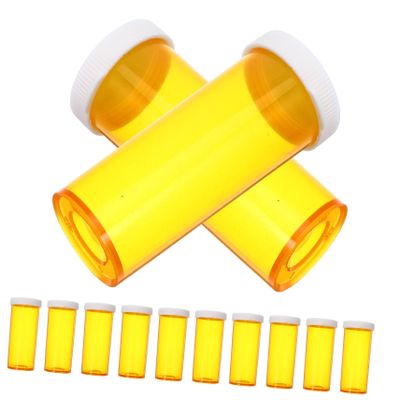 Small Medication Organizer with Lids, 25-Piece, PP, Yellow, for Adults