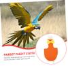 Bird Diaper for Parrots, Orange, Cotton Fabric, Size M view 2