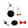 ORFOFE Pet Hat and Bow Tie Set, Comfortable for Small Animals, 2 Pieces, Black Polyester with Adjustable Buckles view 4