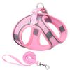 budiniao Pet Harness and Leash Set, Reflective Soft Comfort Vest, Safe Control, Body Harness, Pet Halter, Pink view 1