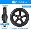 BEEGMA 2-Pack Black PVC Solid Wheelchair Front Wheels, Non-Slip Replacement Wheels, 14/15/17/19/20 cm (8 in/200 mm) view 2