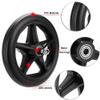 BEEGMA 2-Pack Black PVC Solid Wheelchair Front Wheels, Non-Slip Replacement Wheels, 14/15/17/19/20 cm (8 in/200 mm) view 4
