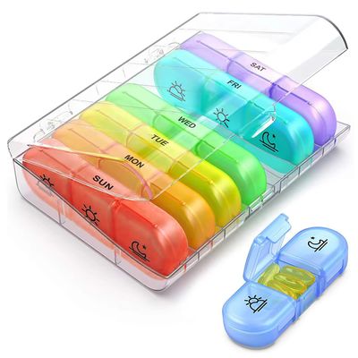 7-Day Pill Organizer, 3 Compartments per Day